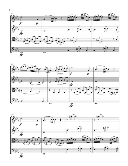 Sonata 1 For String Quartet Movement 1 Page 2