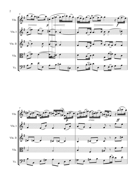 Sonata 1 Movement 1 In E Minor For Violin And String Quartet Page 2