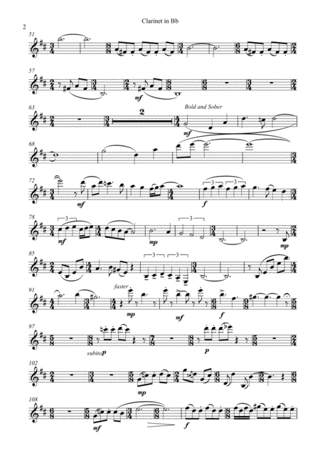 Sonata For Clarinet And Piano Clarinet Part Page 2