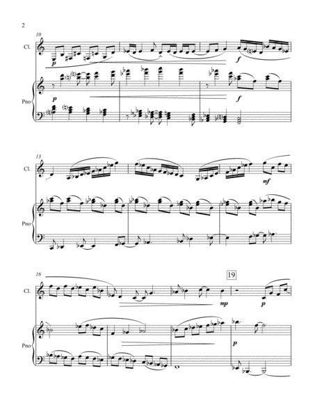 Sonata For Clarinet And Piano Page 2