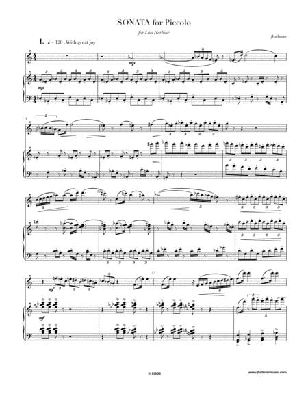 Sonata For Piccolo With Piano Score Page 2