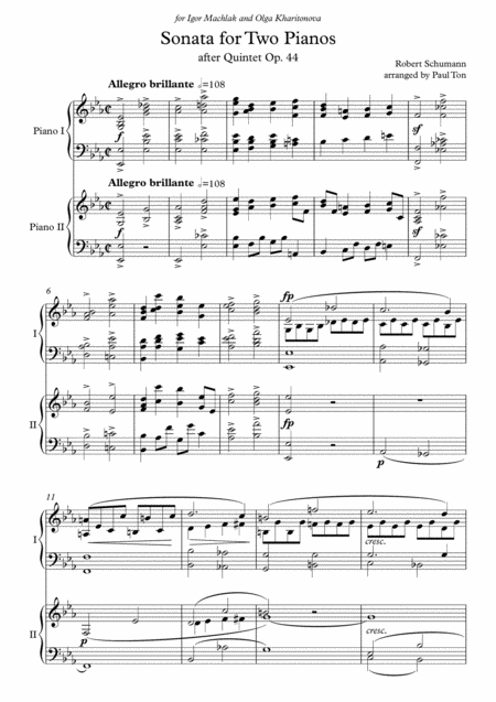 Sonata For Two Pianos After Quintet Op 44 Page 2