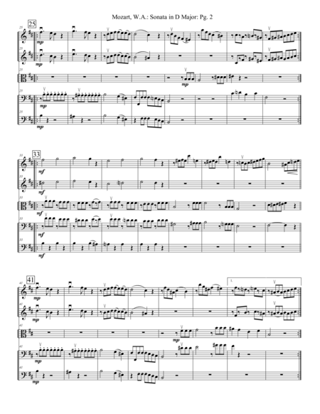 Sonata In D Major K 570 Extra Score Page 2