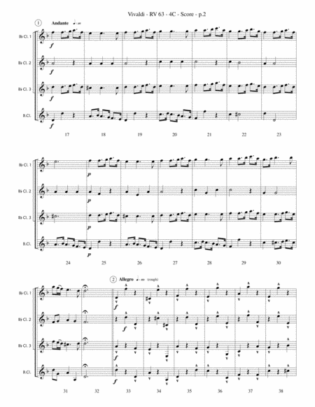 Sonata In D Minor Rv63 La Folia Clarinet Quartet Page 2