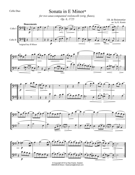 Sonata In E Minor Op 6 For Cello Duet Page 2