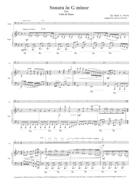 Sonata In G Minor For Cello Piano Page 2