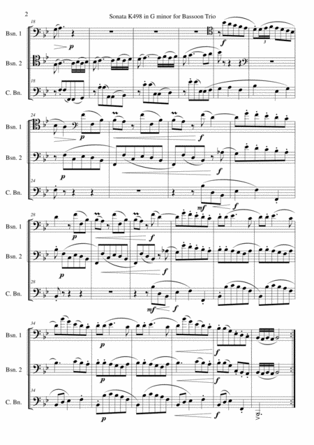 Sonata K498 In G Minor For Bassoon Trio Page 2