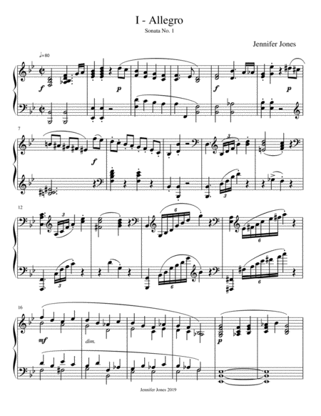 Sonata No 1 By Jennifer Jones Page 2