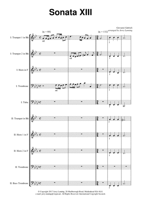 Sonata Xiii For Brass Ensemble By Gabrieli Page 2