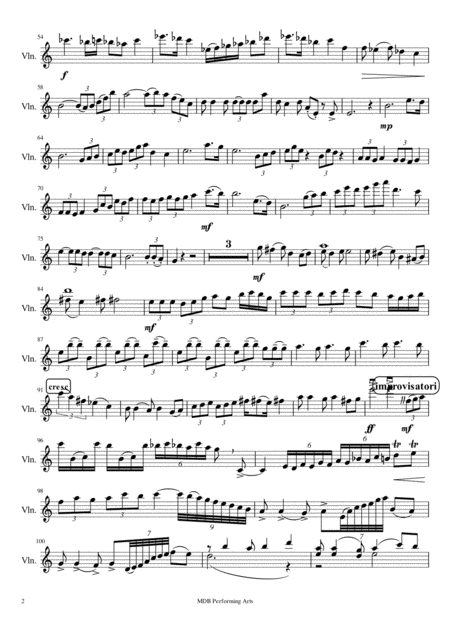 Sonate For Violin And Piano Movement 1 Violin Score Page 2