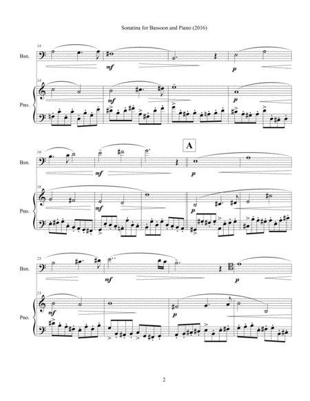 Sonatina For Bassoon And Piano 2016 Page 2