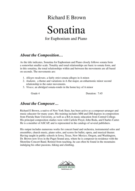 Sonatina For Euphonium And Piano Page 2