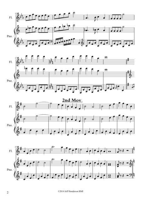 Sonatina For Flute And Piano In C Major Page 2