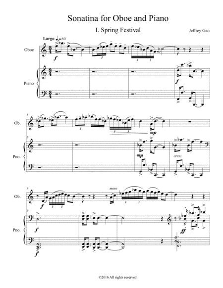 Sonatina For Oboe Piano Page 2