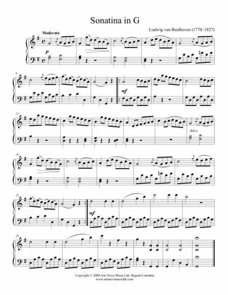 Sonatina In G Major Anh 5 Romanze For Piano Page 2