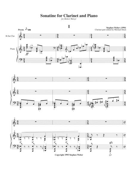 Sonatine For Clarinet And Piano Page 2