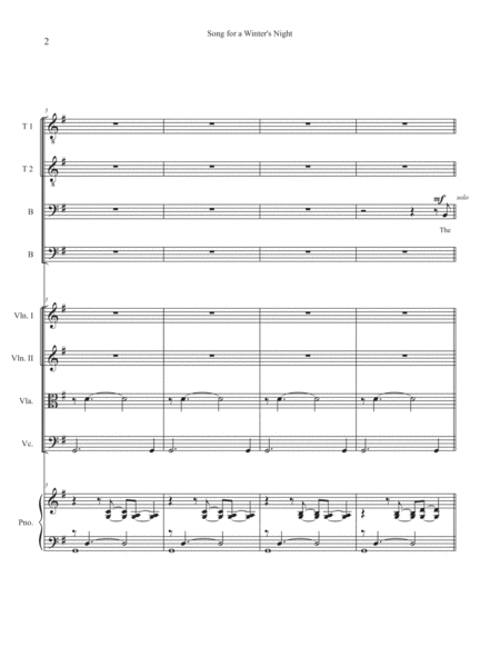 Song For A Winters Night Full Score And String Parts Page 2