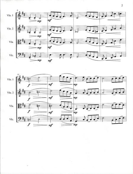 Song Of Love For String Quartet Page 2