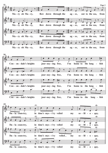 Song Of Mary River A Cappella Page 2