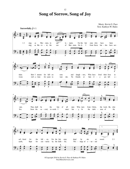 Song Of Sorrow Song Of Joy An Original Hymn For Satb Voices Page 2