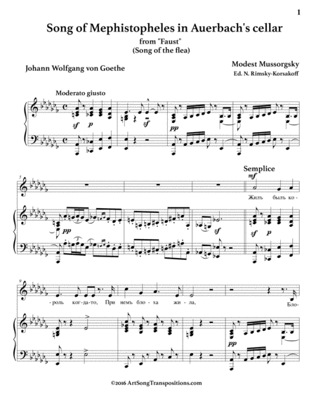 Song Of The Flea A Flat Minor Page 2