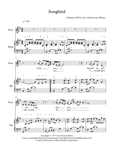 Songbird Harp Voice G Major Page 2