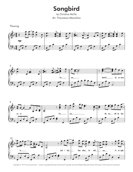 Songbird Intermediate Piano Page 2