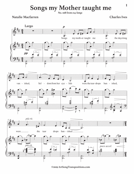 Songs My Mother Taught Me D Major Page 2