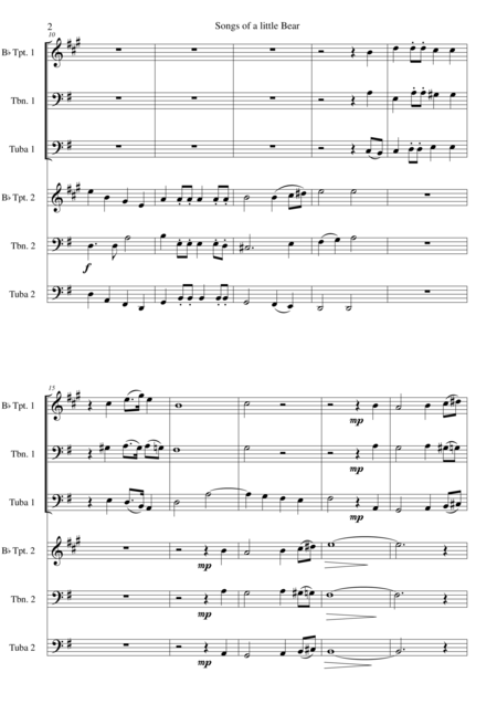 Songs Of A Little Bear For Brass Sextet Page 2