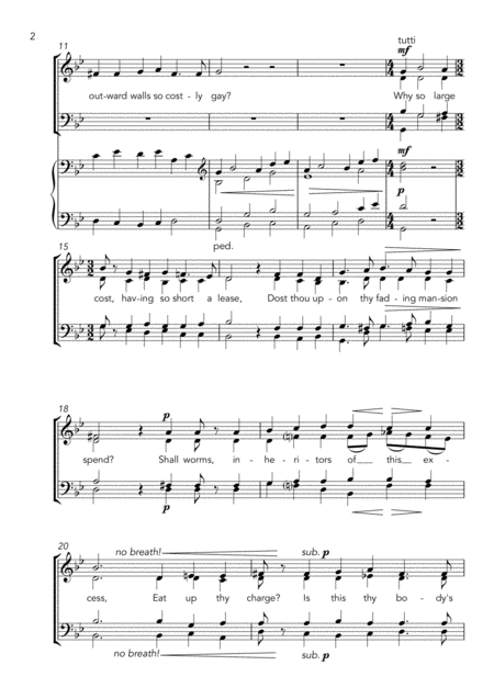 Sonnet 146 Satb And Organ Page 2
