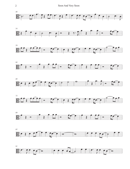 Soon And Very Soon Easy Key Of C Viola Page 2