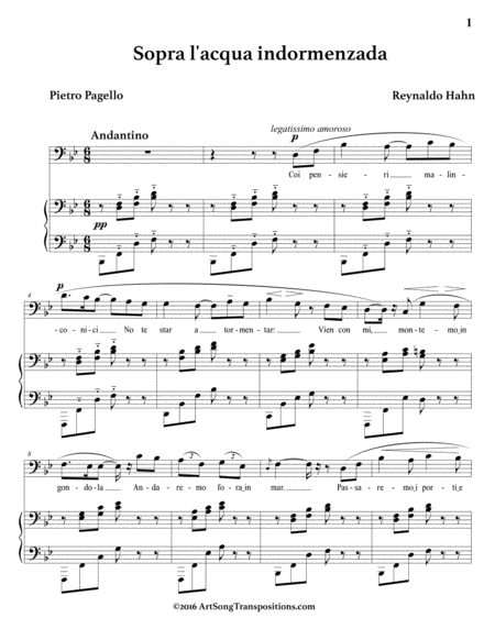 Sopra L Acqua Indormenzada B Flat Major Page 2