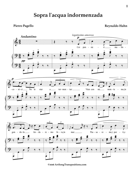 Sopra L Acqua Indormenzada C Major Page 2