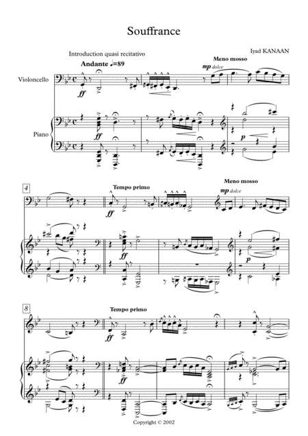 Souffrance For Cello And Piano Op 2 No 11 Page 2