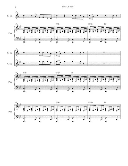 Soul On Fire Duet For Soprano And Alto Saxophone Page 2