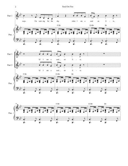 Soul On Fire For 2 Part Choir Page 2