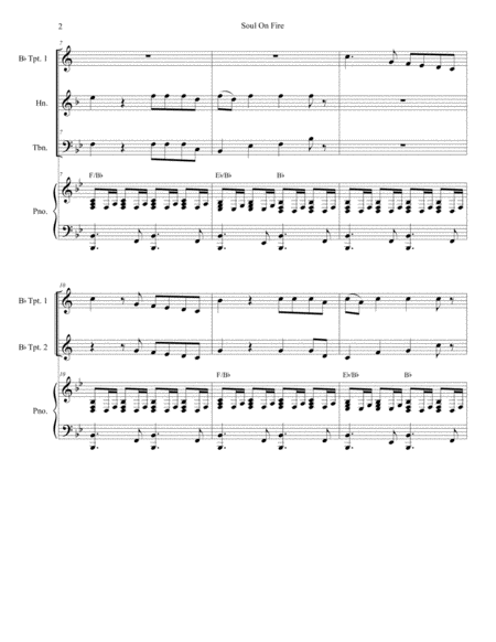Soul On Fire For Brass Quartet Page 2