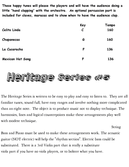 Southof The Border Mexican Medley String Orchestra Heritage Series 5 Page 2