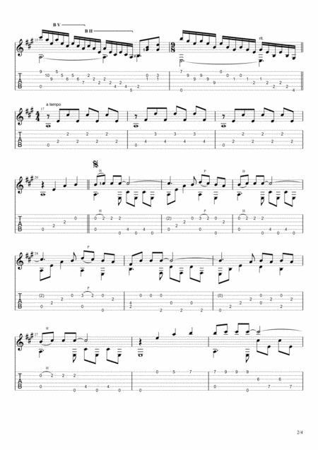 Souvenir D Enfance Classical Guitar Tabs Page 2