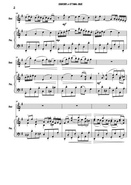 Souvenir Of Ottawa For Oboe Piano Page 2