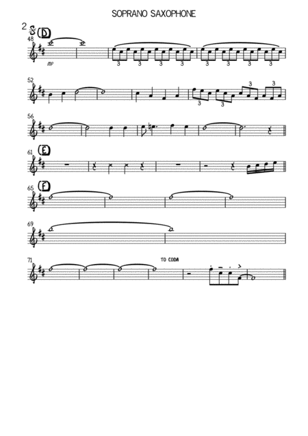 Space Oddity For Sax Ensemble Page 2