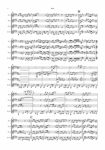 Spain For Clarinet Quartet Page 2