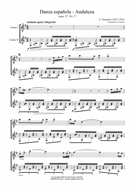 Spanish Dance No 5 For Guitar Duo Page 2