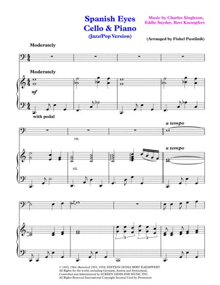 Spanish Eyes For Cello And Piano Video Page 2