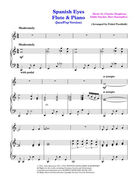 Spanish Eyes For Flute And Piano Video Page 2