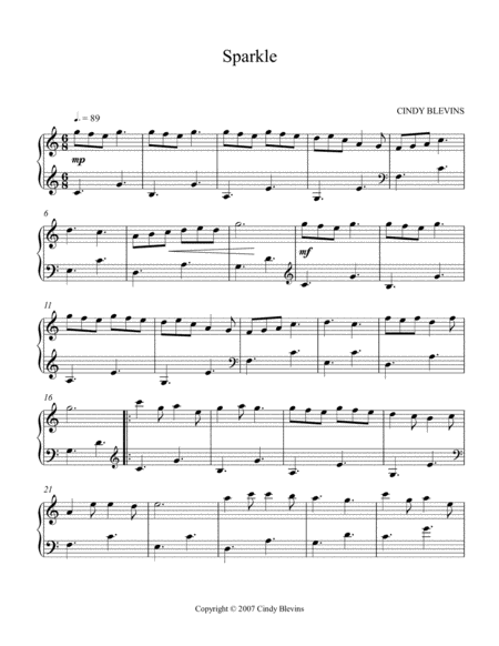Sparkle An Original Piano Solo From My Piano Book Slightly Askew Page 2