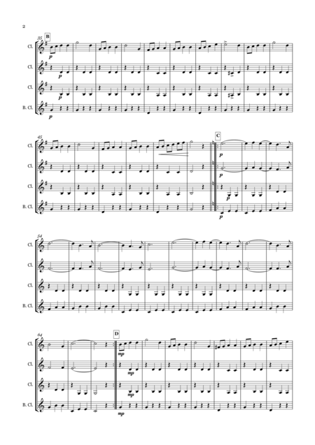 Sparkling Waltz For Clarinet Quartet Page 2