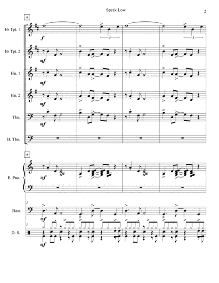 Speak Low Brass Sextet Page 2