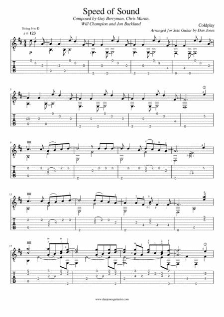 Speed Of Sound For Solo Guitar Page 2