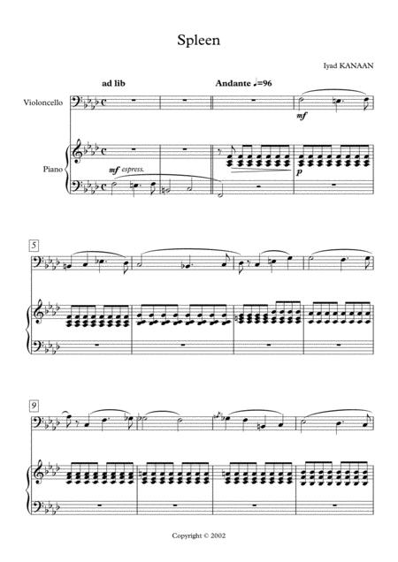 Spleen For Cello And Piano Op 2 No 10 Page 2